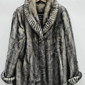 Gorgeous Black n Gray n White Dennis Basso Fur - L